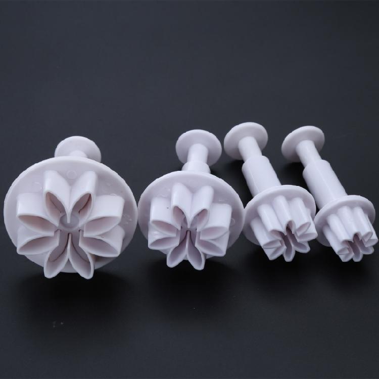 3 PCS DIY Fondant Stamps Multi-Shape Baking Accessories for Fondant Cake Cookie