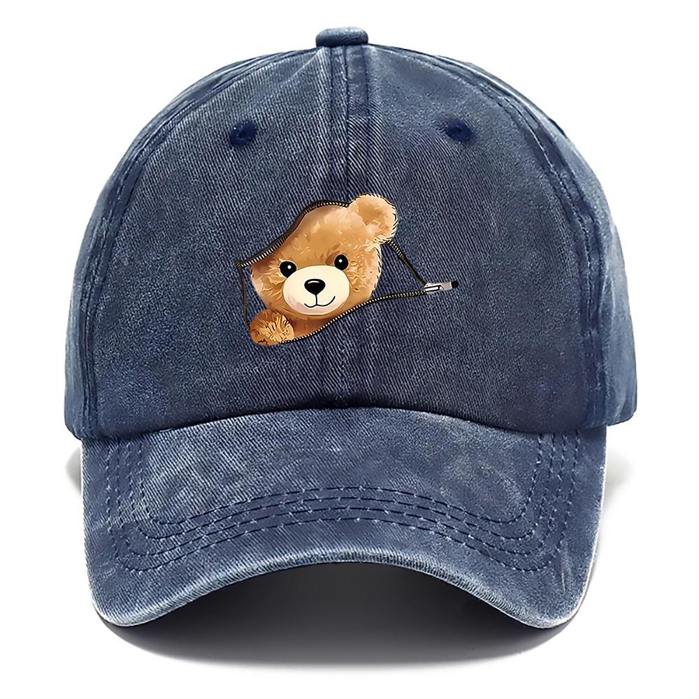 1pc of Cartoon Bear Design Cap Caps for Ladies Casual Outdoor HeadwearCaps for Gents Father Caps Appropriate for Any Season