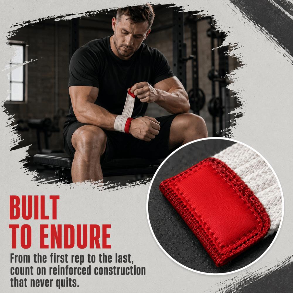 2PCS Reinforced Stitching Lifting Straps Cotton Wrist Wraps  Rowing Workouts