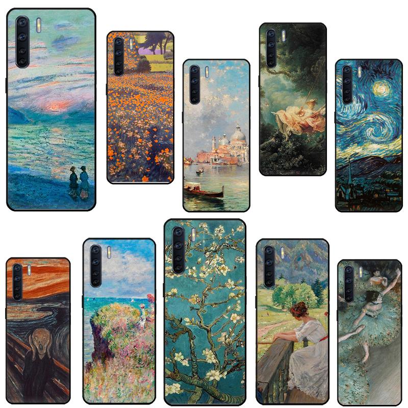 Iconic Painting Famous Art Case For OPPO A96 A76 A16 A94 A74 A54 A77 A17 A16 A52 A72 A91 A93 A5 A9 A31 A53 A57s Cover