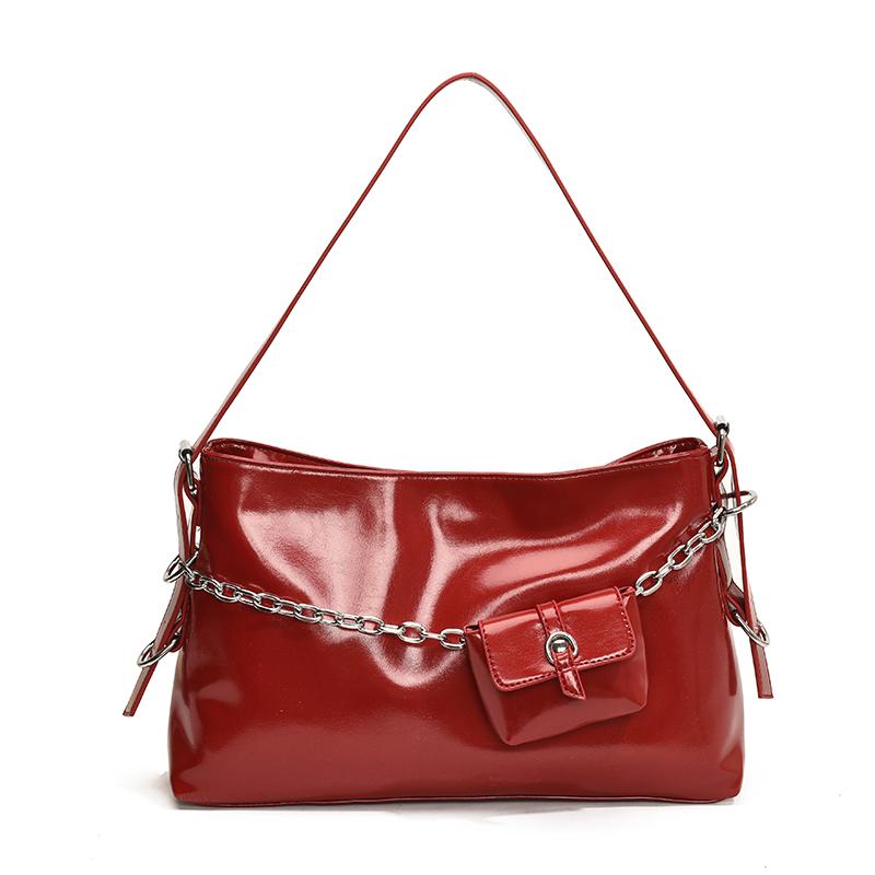 Ladies Trendy Shoulder Bag PU Leather Crossbody Bag Large Capacity Designer Handbag for Women