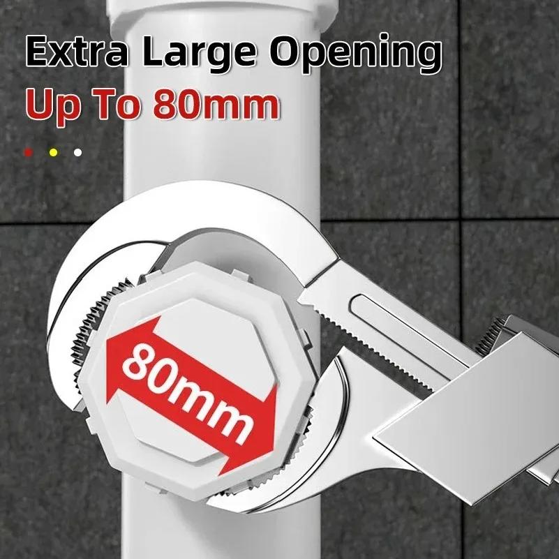 Universal Adjustable Wrench - Perfect for Faucet & Sink Repairs, Bathroom Maintenance, and Pipe Work