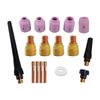 TIG Welding Torch Consumables Cup Gas Lens and Collet Gasket Back Cap Kit for WP 9 20 25 T32 1/16 3/32 1/8 17pcs