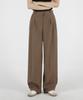 Eum Women'S Triple-Height Fitted Wide Straight Back Elastic Waist Slacks 5 Colors (C Type)