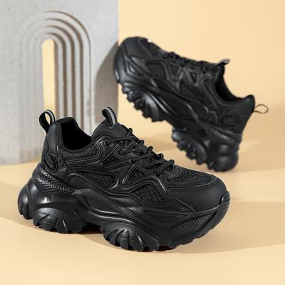 Fashion Thick Chunky Dad Sneakers Luxury Girls Walking Platform Shoes for Women Casual Leather Designer Vulcanized Brand Female Footwear