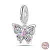 925 Silver Classic Purple Retro Heart Shape Lotus Angel Pattern Charms Beads Fit Necklace Bracelets Pendant DIY Jewelry