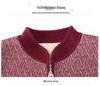 Cozy Wool Cardigan for Women 60+: Fleece-Lined, Thickened Autumn/Winter Sweater