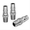 3pcs Pneumatic Fitting NITTO Coupling Connector Coupler 1/4inch BSP Male Thread Air Hose Pipe Connector Coupler For Air Compressor