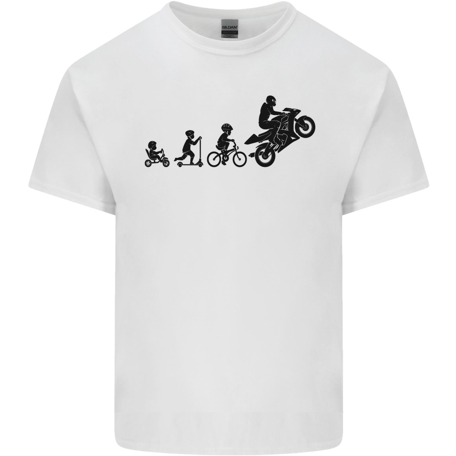 Motorbike Evolution Funny Biker Motorcycle Mens Light Cotton T-Shirt XXL