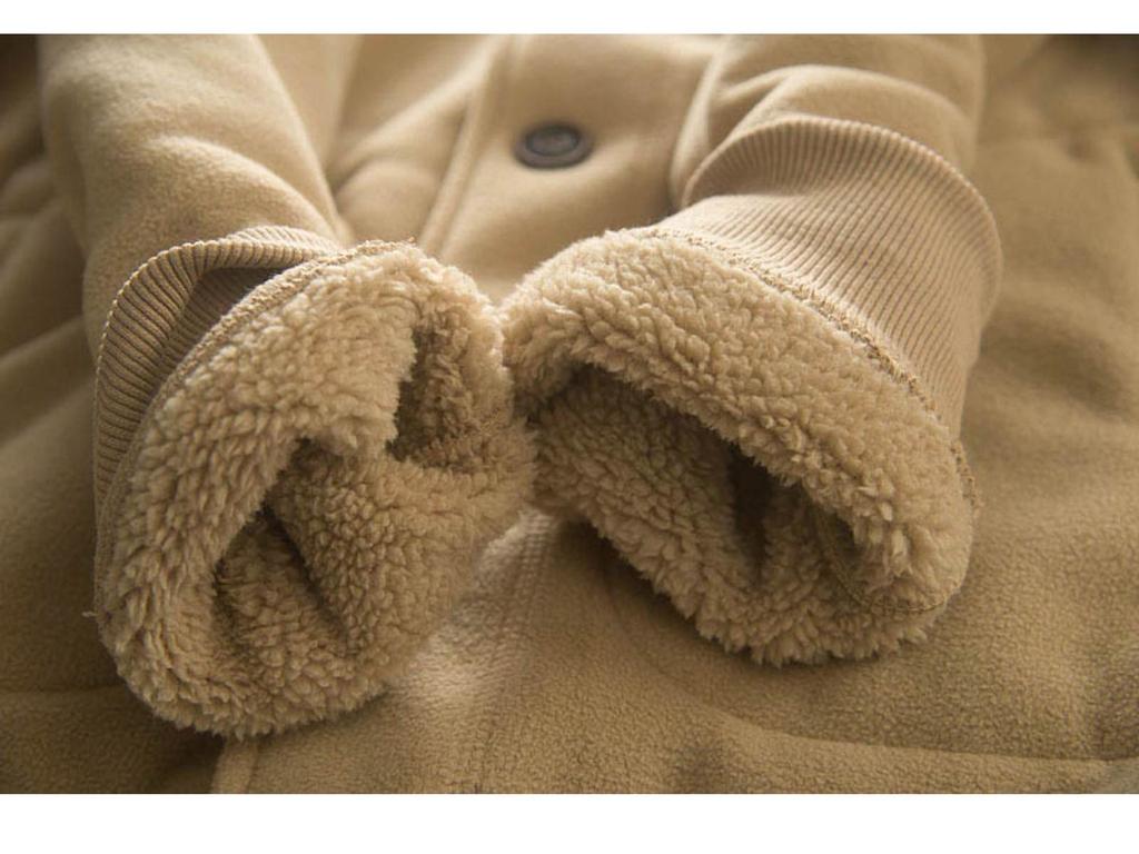 AmeKaji Herren Dicke Fleece Baseballkragen Jacke für Herbst/Winter