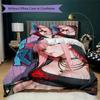 Darling In The Franxx Pattern Bedding Uilt Set Uilt Cover Pillowcase Home Decoration Birthday Gift (1 * Duvet Cover + 2 * Pillowcase Without Core)