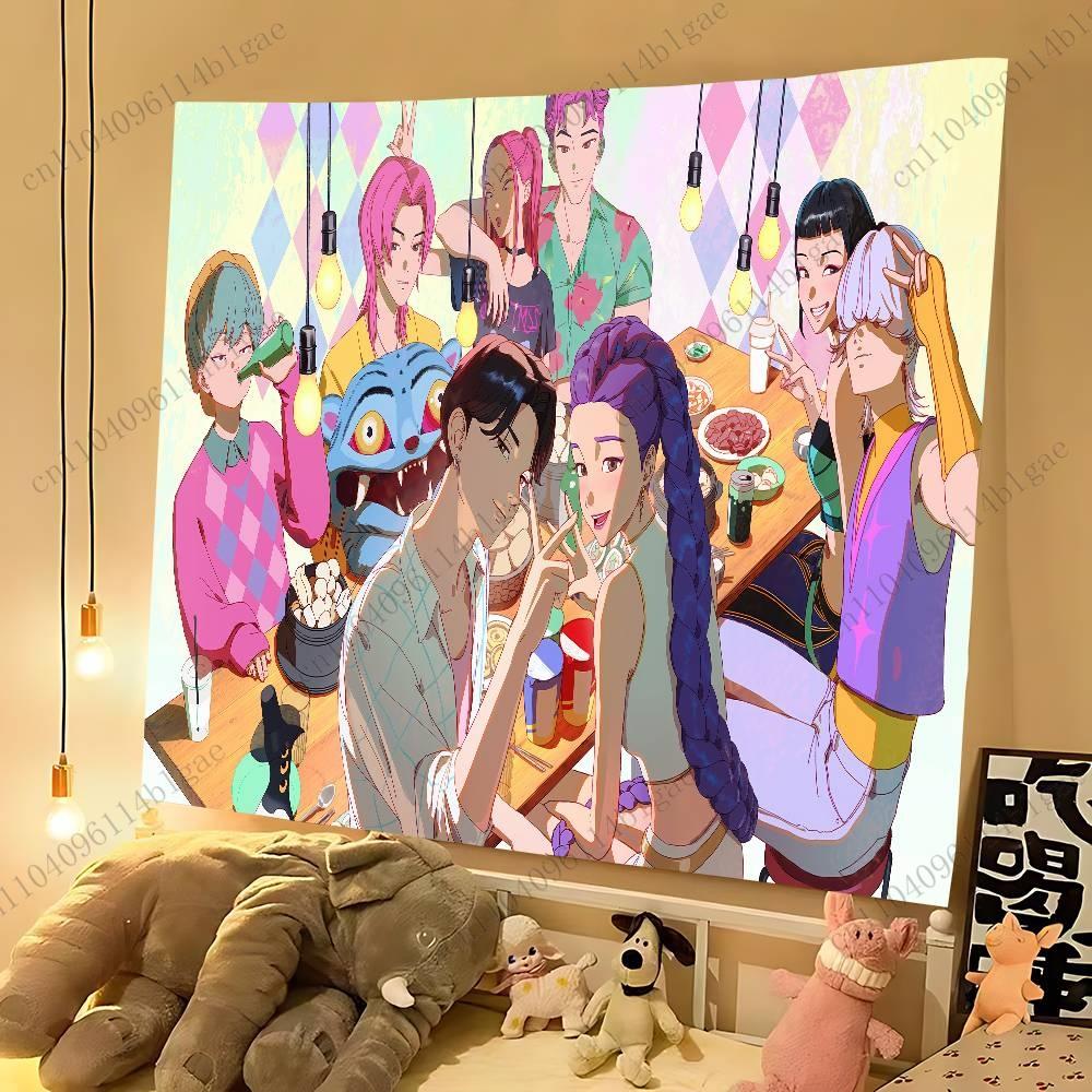 Kawaii Ästhetisches Raumdekor-Element Einzigartiges Cartoon-Foto-Hintergrundtuch Perfekt für Schlafzimmerdekoration Druck Wandteppich