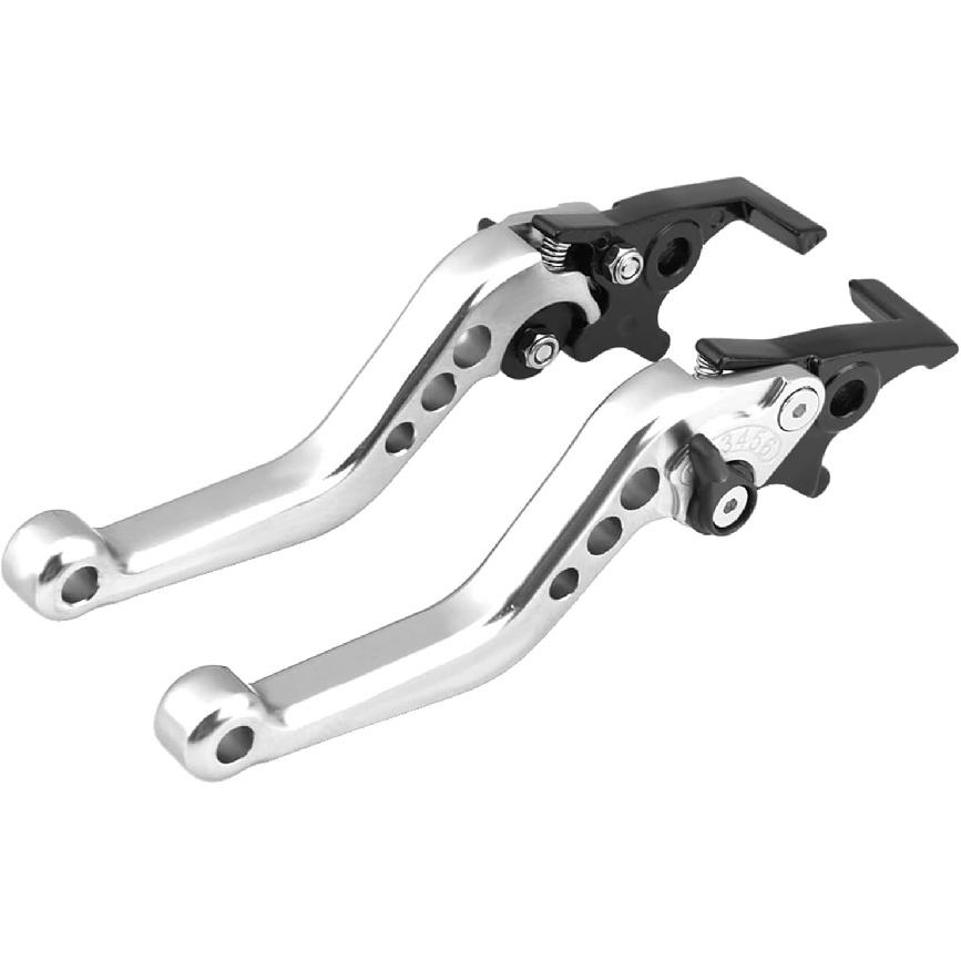 CHICIRIS Motorcycle Levers, 1 Pair CNC Aluminum Alloy Motorcycle Scooter Modification Double Disc Brake Lever (Black)