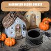 Ciieeo 12 Pcs Halloween Cauldron Kettle Plastic Mini Witch Cauldron Black Candy Holder for Halloween Decor Party Favor Decoration