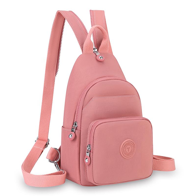 Dam Bröstväska Lätt Crossbody-väska Vattenavvisande Nylon Resväska Multifunktionell Ryggsäck