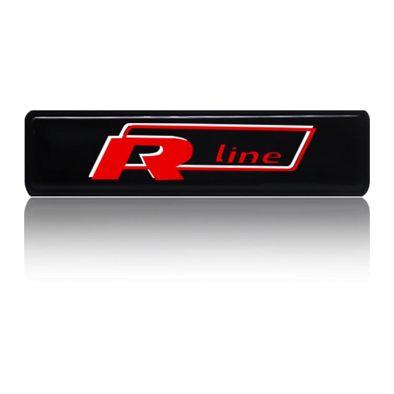 Car Front Grille Sticker Badge Head Grill R LINE Emblem LED Light For Volkswagen CC Polo Golf 4 5 6 7 MK7 MK5 MK4 MK6 Passat Touran Scirocco