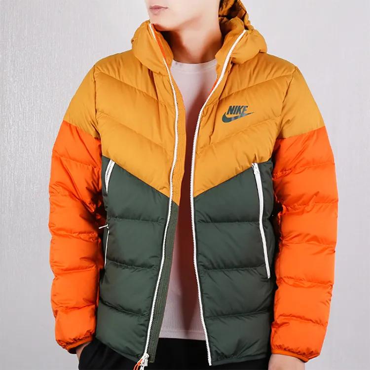 Nike Doudounes Homme Orange Vert Multicolore À Capuche Modéré Autre (Unisexe) Doudounes 928834 727