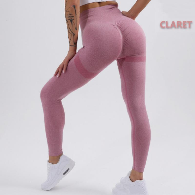 Leggings da yoga fitness da donna a 9 colori, a vita alta, push-up, pantaloni da yoga aderenti senza cuciture per lo sport da donna