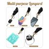 Fashion Elastic Hair Band Lanyard Two-piece Set ID Key Multi-purpose Neck Rope