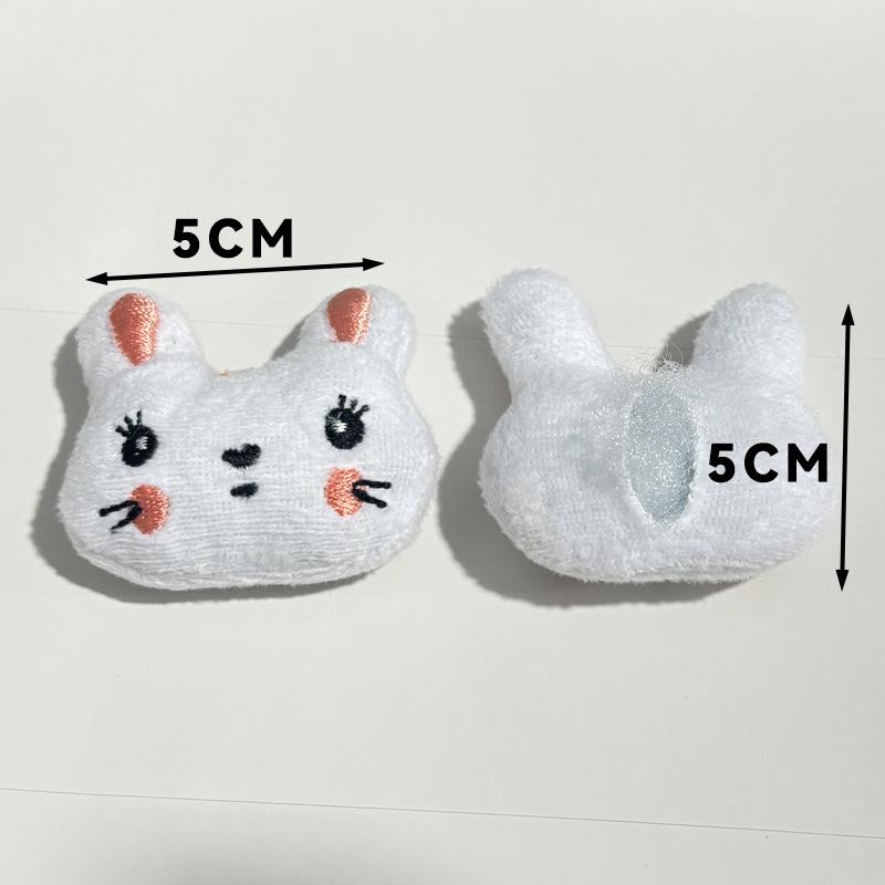 Adorable Cartoon Rabbit Strawberry Plush Brooch & Hair Accessory Set