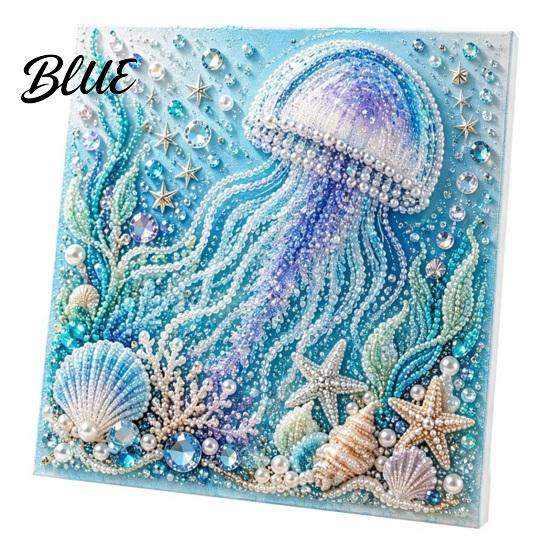 Handmade Beach House 3D Art Painting Kit Faux Pearl Decor Ocean Marine Life DIY Kit