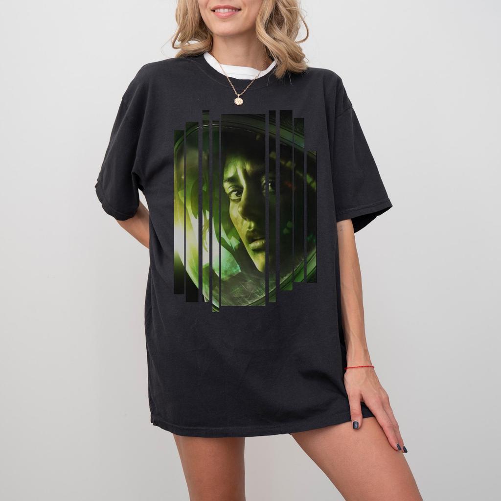 2026 Estate Donna Retrò Film Alieno Grafica Maglietta Unisex Cotone Traspirante Manica Corta Oversize Larga Casual