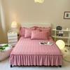 New Winter Milk Fleece Bed Skirt Thickened Warm Non-slip Mattress Protector Cover Plush Bed Cover Fitted Sheet Home Textiles
