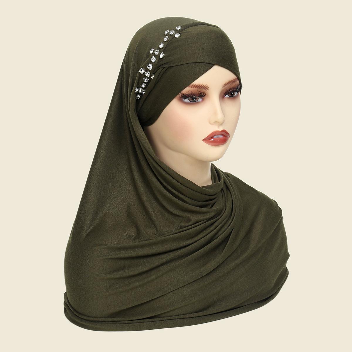 

Instant Hijabs Scarf With Cross Jersey Diamond Inner Caps Underscarf Hijab Bonnet Muslim Women Scarf Headwrap One Piece Amira