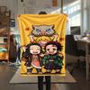 Demon Slayer Print Flannel Blanket,High Quality Comfortable for All Seasons,Home Decor,Warmth and Comfort,Perfect for Christmas Gifts