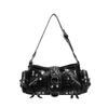 Retro Rivet Tote: Versatile Biker-Inspired Crossbody Bag for the Spicy, Sweet, and Cool.