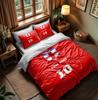 Personal Name England Soccer Duvet Cover Set King Queen Double Full Twin Single Size Bed Linen Set