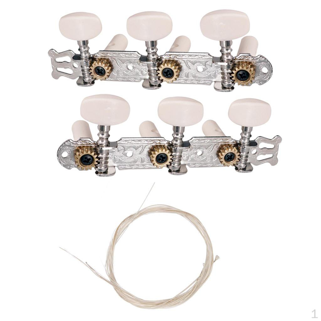 

2 шт. Колки для классической гитары, колки для настройки инструментов, колки с набором нейлоновых струн для аксессуаров