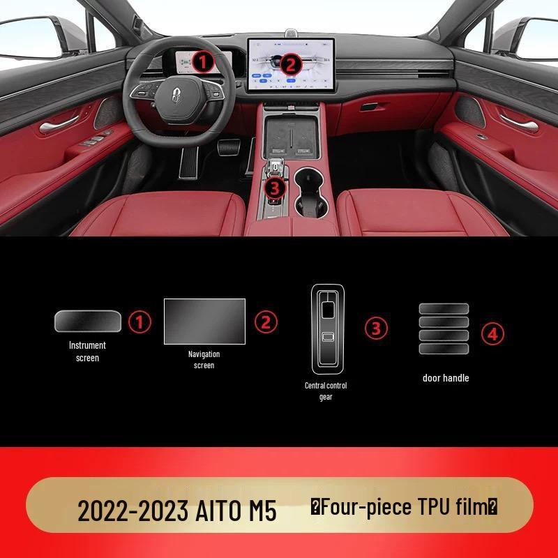 Huawei AITO M5 HD Interior Film for 2022-2024 Console & Screen Protection