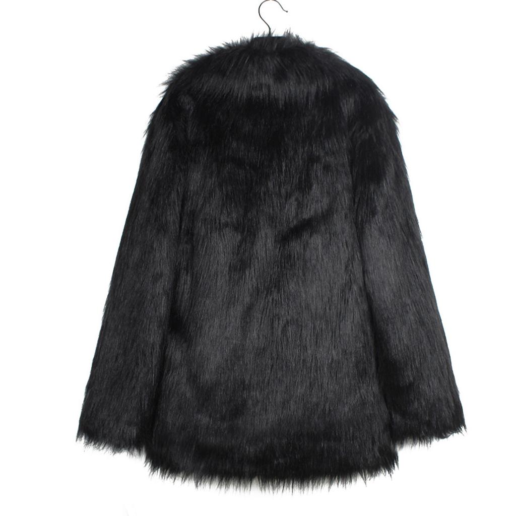 Women's Winter Fashion Casual Lapel Plush Mid-length Coat