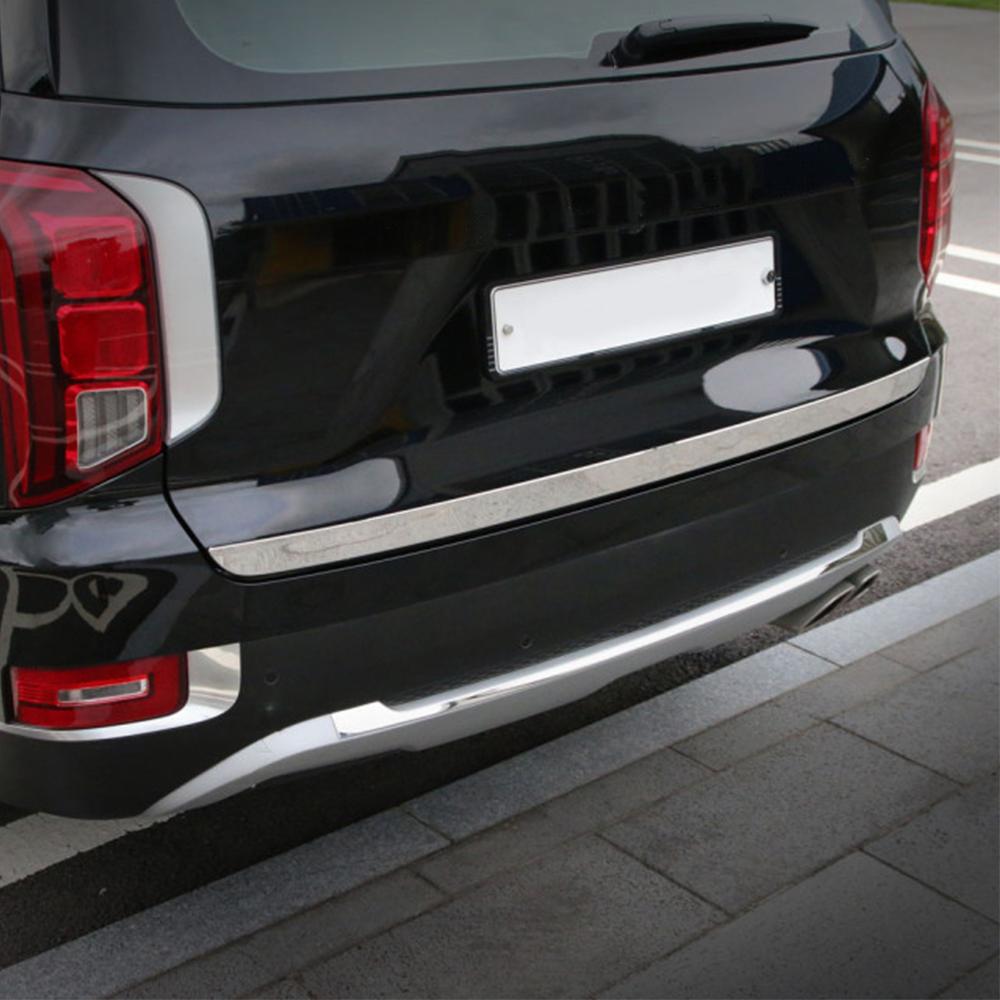 For Hyundai Palisade 2020-2026 Auto Silver Stainless Steel Tailgate Decorative Cover Trim Exterior Accessories