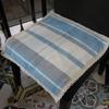 Seat Cushion Lace-up Thick Fabric Four Seasons Seat Cushion Summer Cotton Linen Office Student Dining Chair Stool Cushion