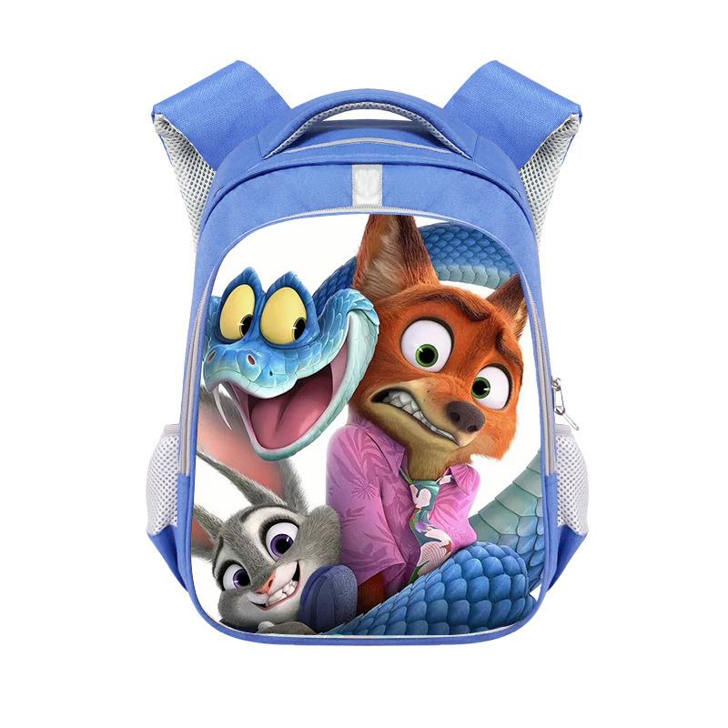 Zootopia 2 Backpack, Cute Cartoon Schoolbag for Students, Fresh Blue and Lightweight 0195 KTB