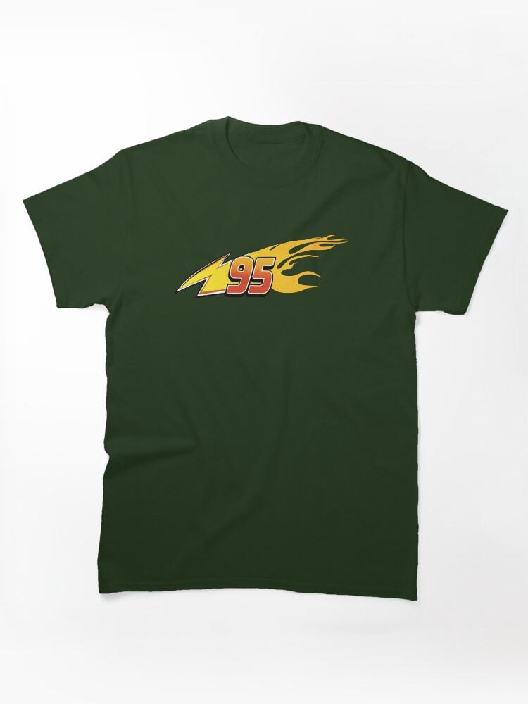 NASCAR Cup Series Lightning McQueen Team 95 Flames LEFT SIDE Classic Unisex T-Shirt