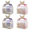 Carry Box White Card Printing Butterfly Handheld Candy Box Three-Dimensional Handheld Box Packaging Gift Box