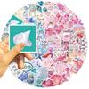100PCS Ocean Stickers Cute Sea Creature Aesthetic Decals Blue Pink Vinyl Waterproof Stickers Water Bottles Laptops Scrapbooking