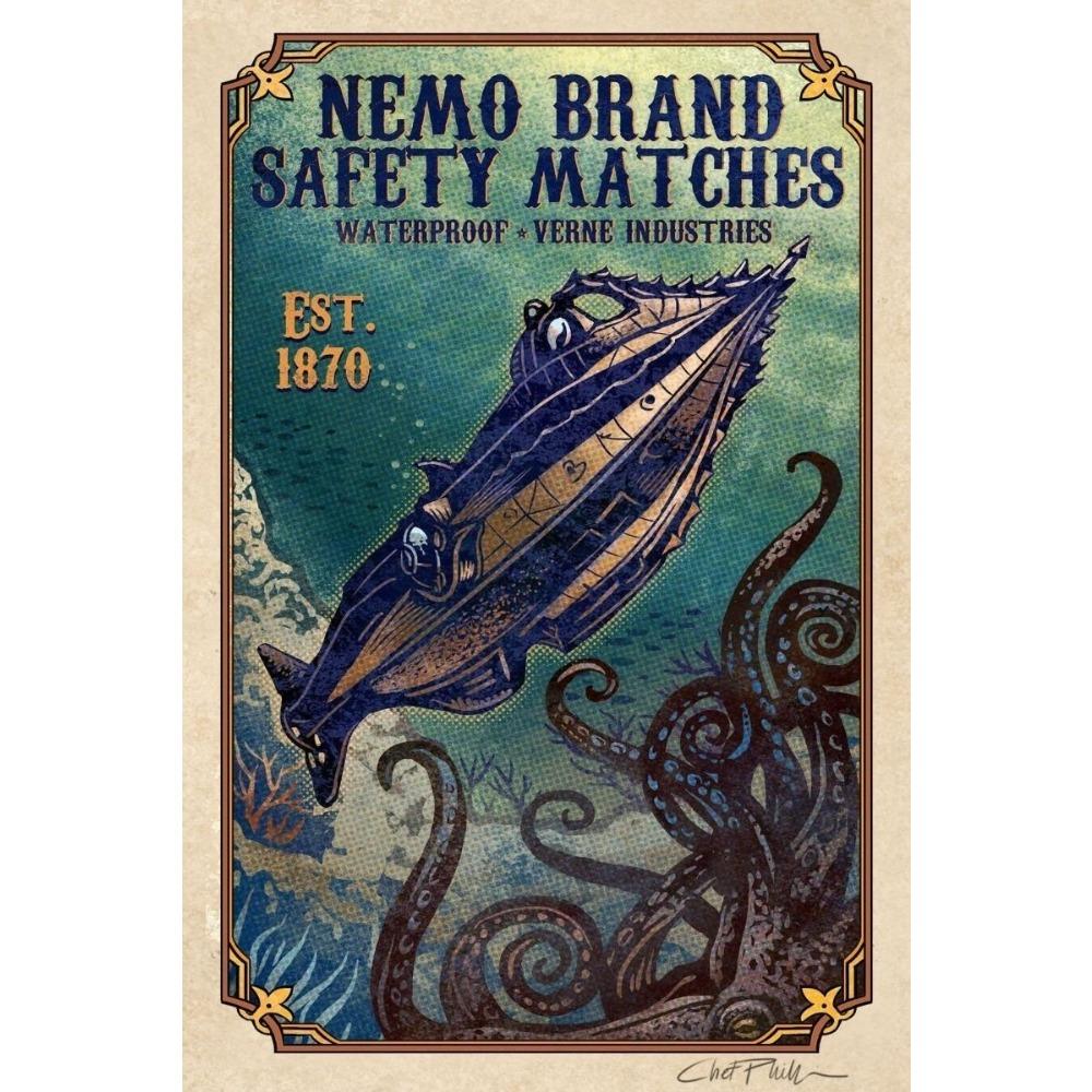 Vintage Tin Sign Diver Submarine Nautical Metal Poster Wall Art Decor For Home Bar Office