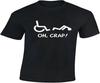 Men's Oh Crap! Tshirt Wheelchair Disabled Funny Ironic T-Shirt Black