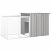 3155528 vidaXL Hutch Grey 200x91x100 Cm Galvanized Steel