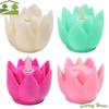 Indoor Outdoor Lighting Plastic Lotus Lamp Colorful Flickering LED Night Light Exquisite Creative Desktop Lamp Temple
