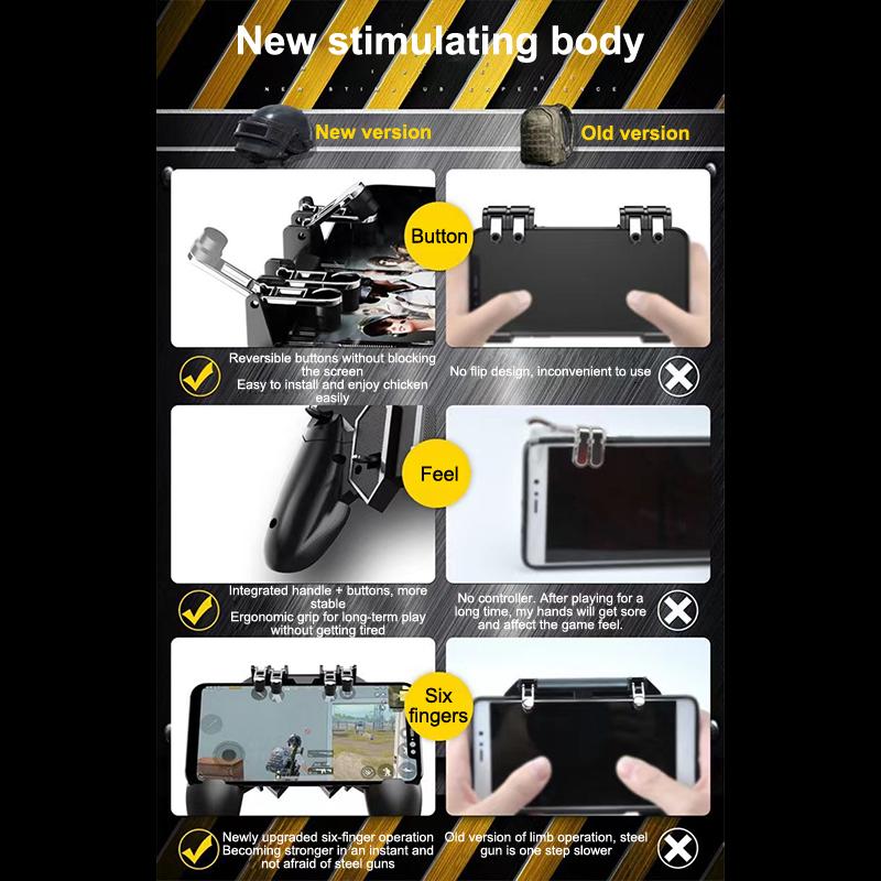 Ovladač Pubg Ovladač Pro Telefon Gamepad Joystick Spoušť Free Fire Mobilní Herní Podložka Pupg Ruka Mobilní Telefon Herní Ovladače