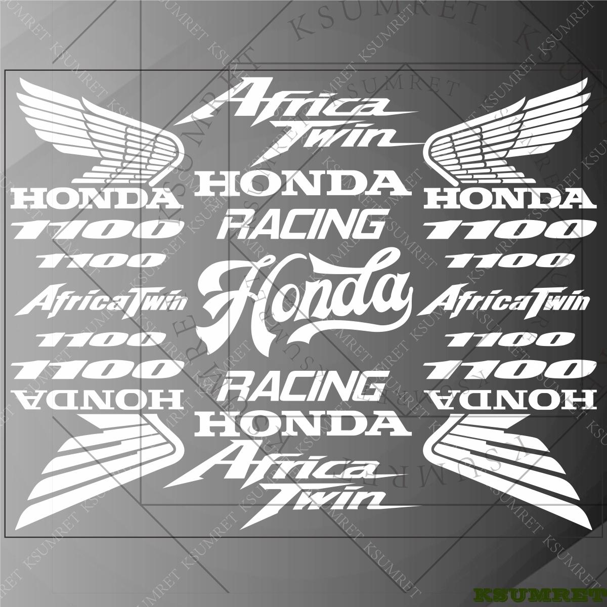 

Honda african twin 1100 accessories Motorcycle Sticker Helmet Wings Logo adventure sport sticker exhaust Waterproof белый