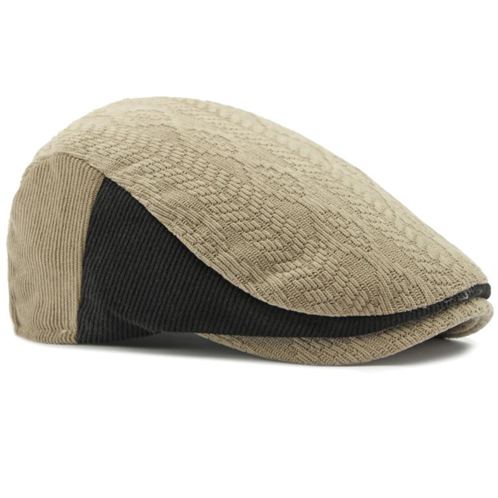 HT4577 Berets Autumn Winter Hat Cap for Men Women Vintage Knitted Beret Hat Male Female Adjustable Beret Cap Unisex Ivy Flat Cap