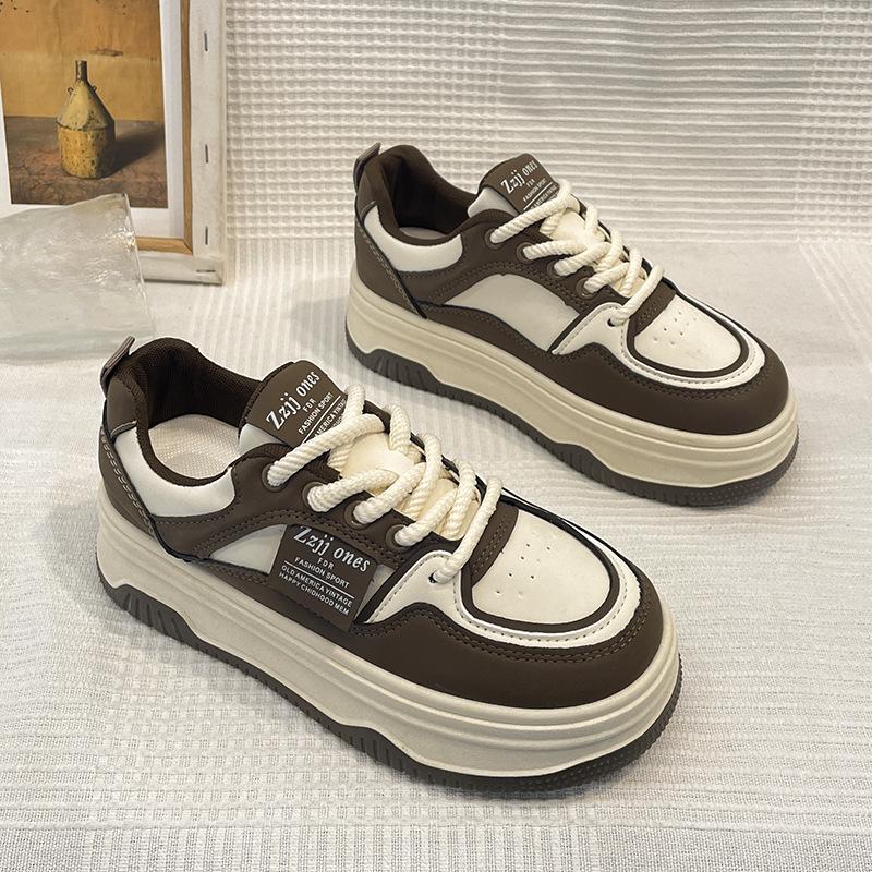 

Internet celebrity platform white shoes women s spring and autumn 2025 new Korean version of dad shoes casual student sports board shoes tide 40 хакі