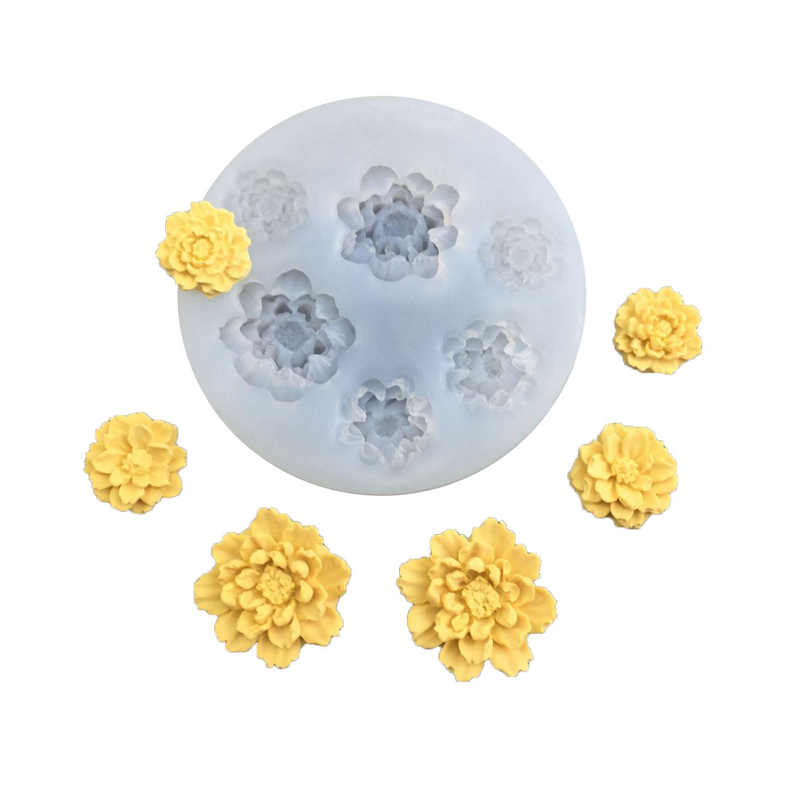 

2 стиля, силиконовая форма с изображением ромашки и цветка, форма для помадки, шоколада, сделай сам, глина, модель из смолы, инструмент для украшения торта, аксессуары для выпечки 6