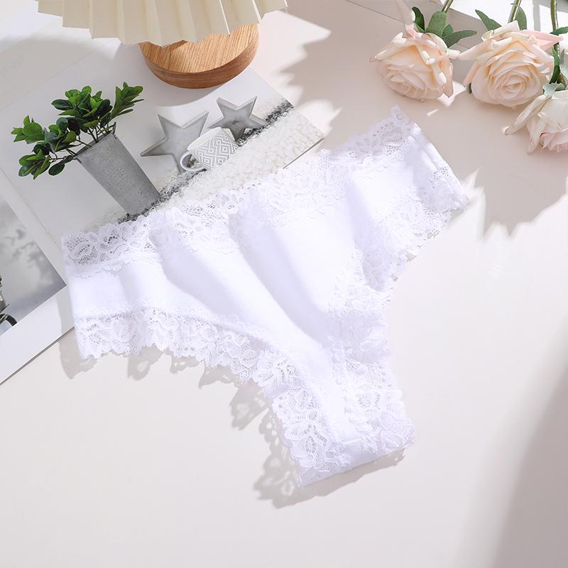 1Pc Sexy Cotton Brazilian Underwear Sexy Lace Panties for Women Female Low Waist Floral Lingerie Briefs Ladies Intimates